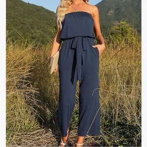 Navy jumpsuit brand new with tags